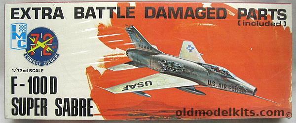 IMC 1/72 F-100D Super Sabre with Optional Battle Damaged Parts, 482-100 plastic model kit